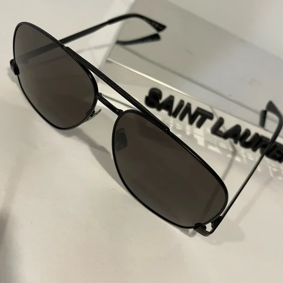SAINT LAURENT SL 653 LEON-002 BLACK SUNGLASSES